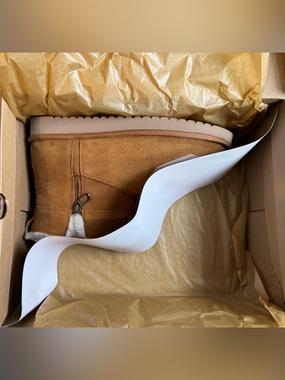 Koolaburra by UGG Short Aribel Mini Boots Chestnut Size 9 - Picture 6 of 16